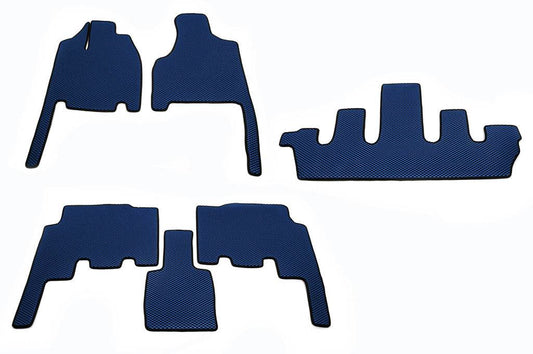 Mats (3 rows, EVA, blue) for Chrysler Voyager 2001-2007 - Reelken Auto