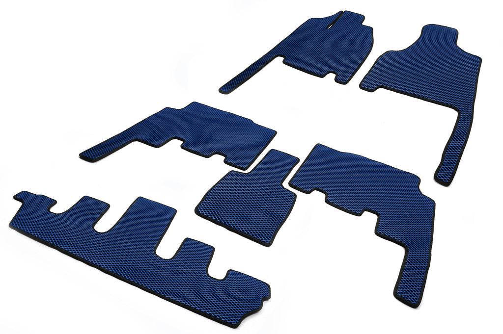 Mats (3 rows, EVA, blue) for Chrysler Voyager 2001-2007 - Reelken Auto