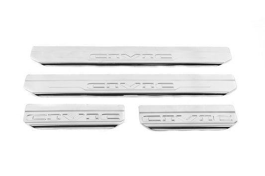 Carmos V2 Stainless Steel Door Sill Protectors (4 pcs) for Honda Civic Sedan VIII 2006-2011 - image 1