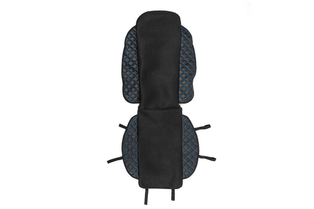 ECO seat cover and fabric (1 pc, Black with blue thread + fabric) - Reelken Auto