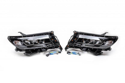 The front headlights LED (2017+, 2 PCs) for Toyota Land Cruiser Prado 150 - Reelken Auto