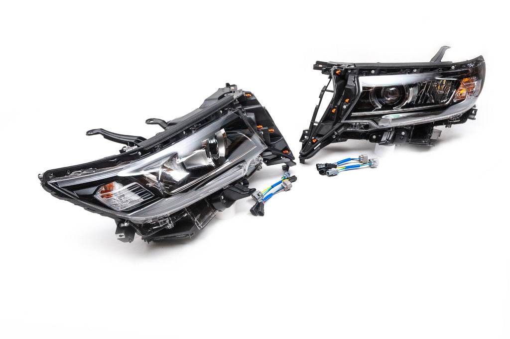 The front headlights LED (2017+, 2 PCs) for Toyota Land Cruiser Prado 150 - Reelken Auto
