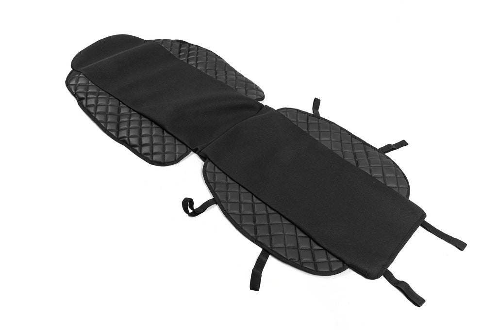 Car Seat Cover ECO and Fabric (1 pc, Black with Black Stitching + Fabric) - image 2