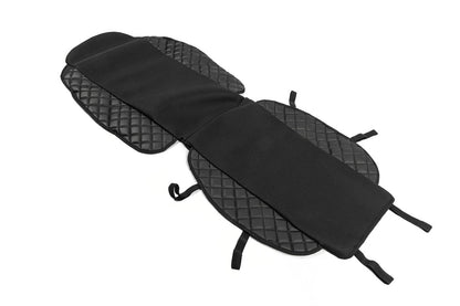 Car Seat Cover ECO and Fabric (1 pc, Black with Black Stitching + Fabric) - image 2