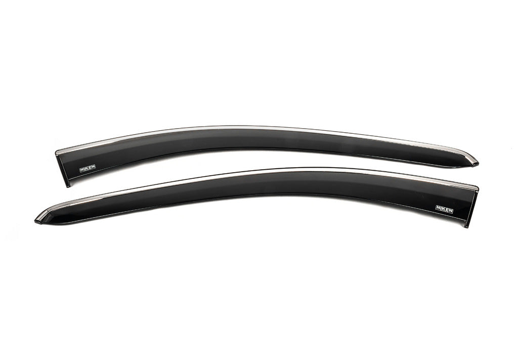 Window Deflectors with Chrome Trim (2 pcs, Niken) for Volkswagen Caddy 2020- - image 1