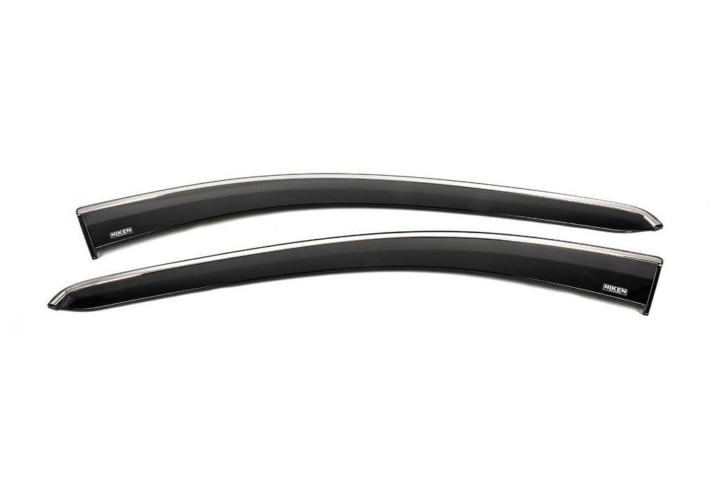 Windbreakers with chrome (2 pcs, Niken) for Volkswagen Caddy 2020↗ - Reelken Auto