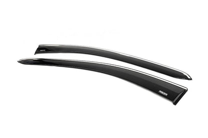 Windbreakers with chrome (2 pcs, Niken) for Volkswagen Caddy 2020↗ - Reelken Auto