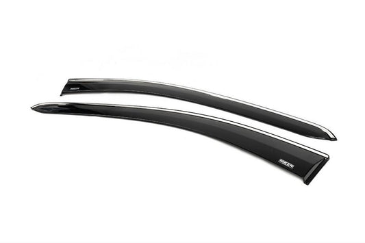 Window Deflectors with Chrome Trim (2 pcs, Niken) for Ford Connect 2021- - image 2