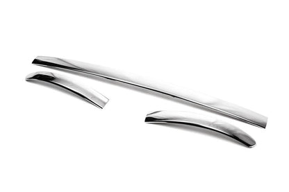 Covers for the rear bumper vtorets (2012↗, stainless steel., 3 pcs) for Fiat Linea 2006-2018 - Reelken Auto