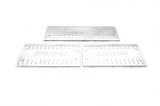 Interior door sill plates OmsaLine (3 pcs, stainless steel) for Mercedes Sprinter W901/902/903/904/905 1995-2006 - image 2