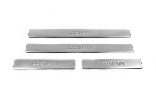 Sill OmsaLine (4 pieces, stainless steel.) for Dacia Logan I 2005-2008 - Reelken Auto