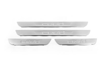 Door Sill Protectors OmsaLine (4 pcs, stainless steel) for Kia Ceed 2007-2012 - image 4