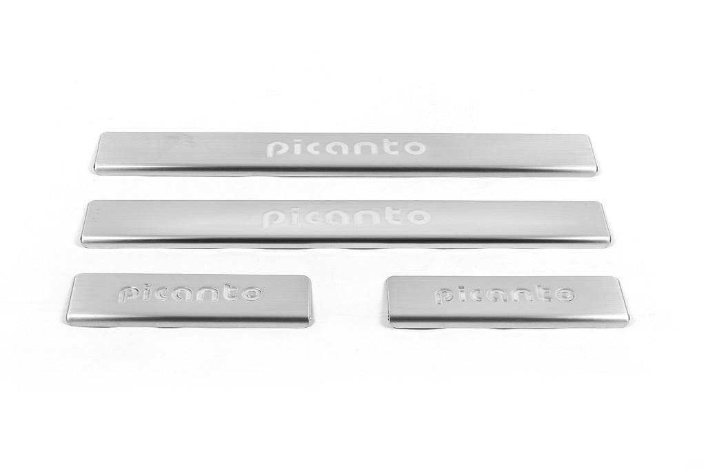 Sill OmsaLine (4 pieces, stainless steel.) for Kia Picanto 2004-2011 - Reelken Auto