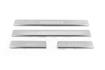 Door Sill Protectors OmsaLine (4 pcs, stainless steel) for Kia Picanto 2004-2011 - image 2