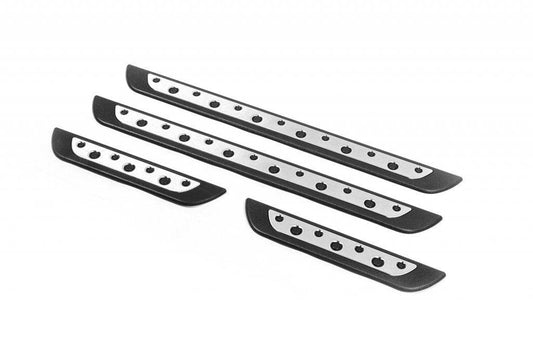 Door sills (Dotline, 4 pcs, stainless steel) - Reelken Auto