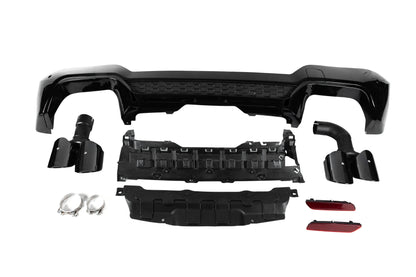 Rear diffuser with exhaust tips (for F97/M-Sport 2022-2024) for BMW X3 G01 2018- - image 1