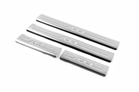 Sill OmsaLine (4 pieces, stainless steel.) for Kia Soul I 2008-2013 - Reelken Auto