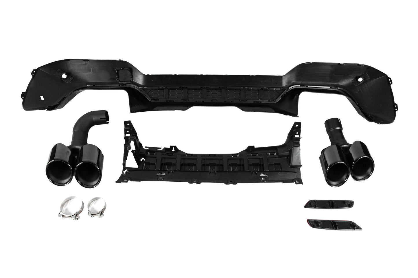 Rear diffuser with exhaust tips (for F97/M-Sport 2022-2024) for BMW X3 G01 2018- - image 4