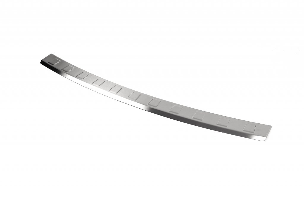 Rear bumper protector (SW, matte, stainless steel) for Mercedes C-class W204 2007-2015 - image 1