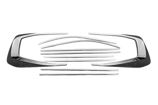 Complete edging of windows design LC300 (stainless steel) for Toyota Land Cruiser 200 - Reelken Auto
