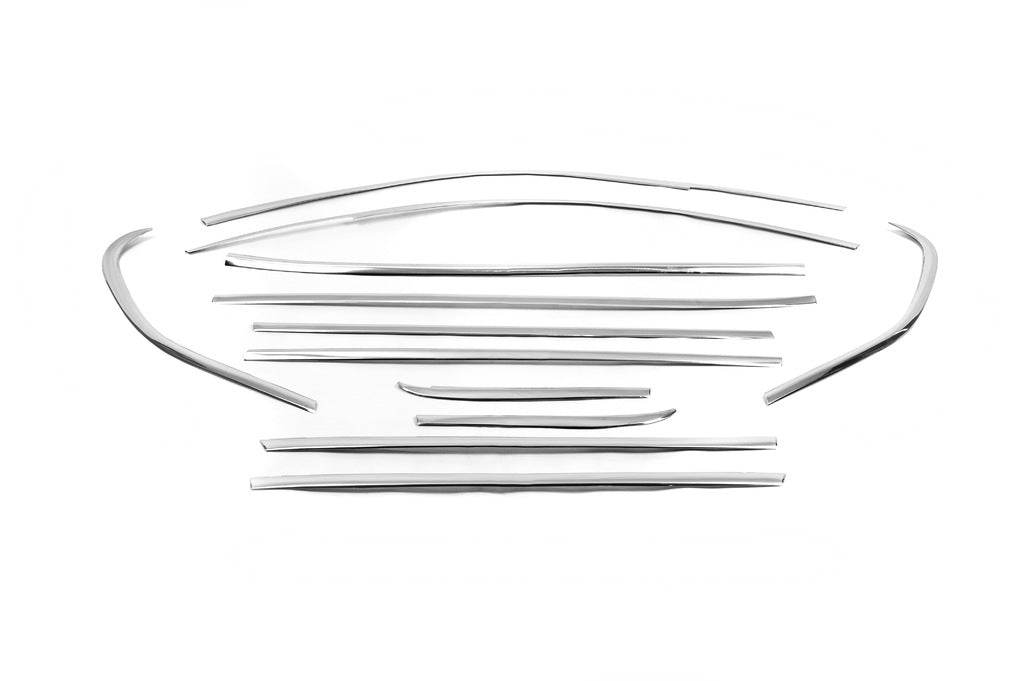 Full bezel glass (stainless) 12 PCs for BMW X1 E-84 2009-2015 - Reelken Auto