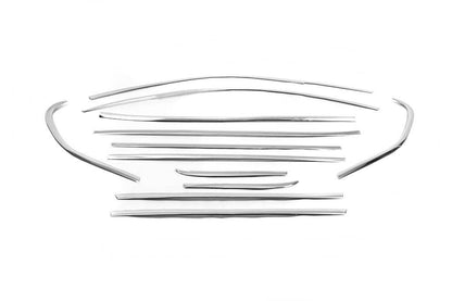 Full bezel glass (stainless) 12 PCs for BMW X1 E-84 2009-2015 - Reelken Auto