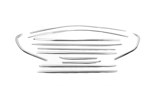 Full bezel glass (stainless) 12 PCs for BMW X1 E-84 2009-2015 - Reelken Auto