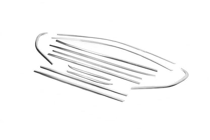 Full bezel glass (stainless) 12 PCs for BMW X1 E-84 2009-2015 - Reelken Auto