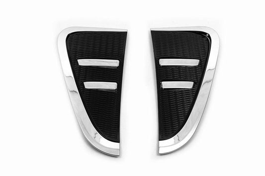 Covers for gills chrome with black (2 pcs) for BMW X5 F-15 2013-2018 - Reelken Auto