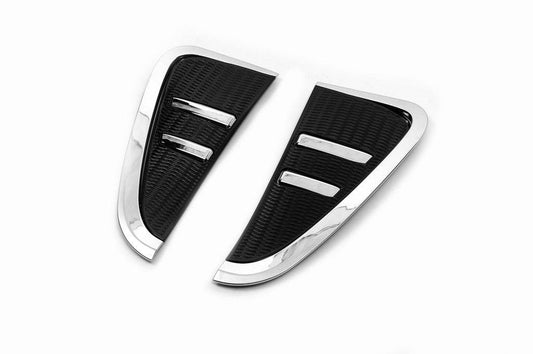 Covers for gills chrome with black (2 pcs) for BMW X5 F-15 2013-2018 - Reelken Auto