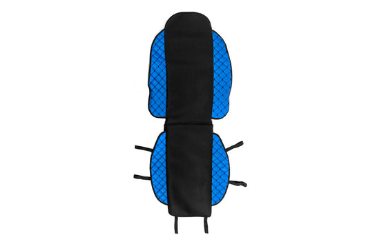 Car Seat Cover ECO and Fabric (1 pc, Blue with Black Stitching + Fabric) - image 1