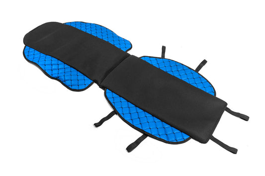 Car Seat Cover ECO and Fabric (1 pc, Blue with Black Stitching + Fabric) - image 2