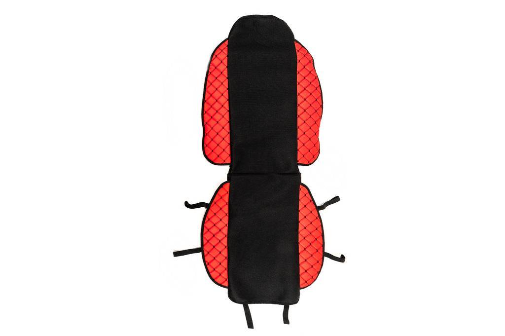 ECO seat cover and fabric (1 pc, Red with black thread + fabric) - Reelken Auto