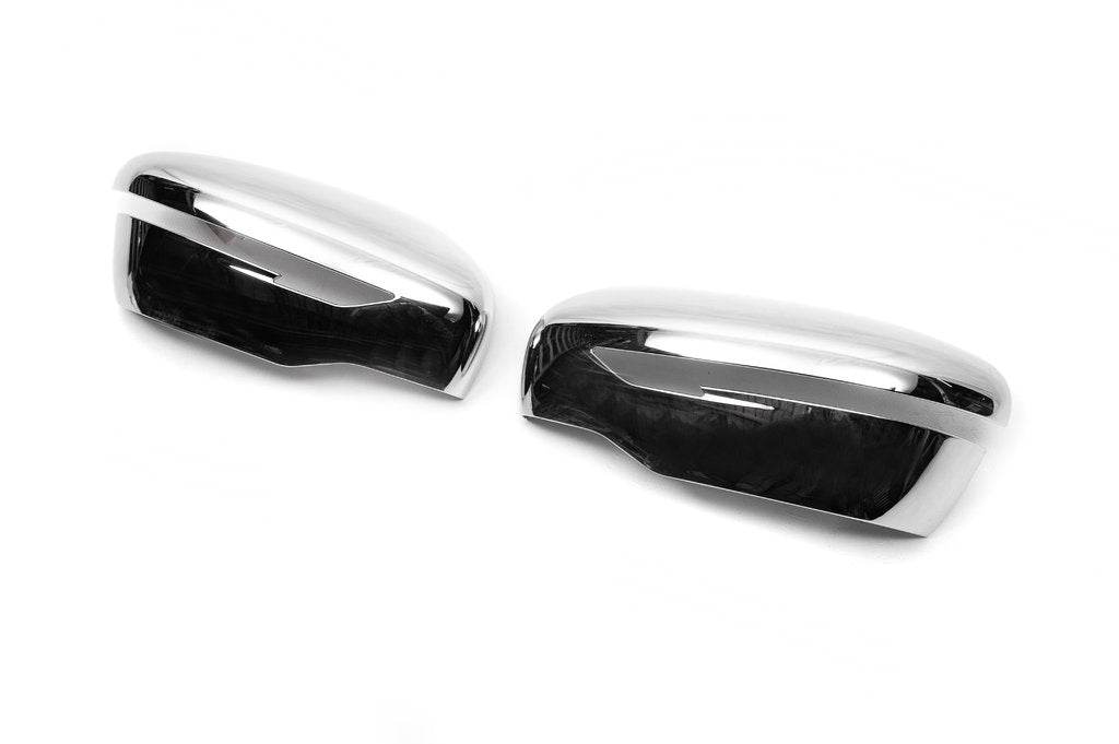 Covers for mirrors Chrome (2 pcs, plastic.) for Nissan Qashqai 2014-2021 - Reelken Auto