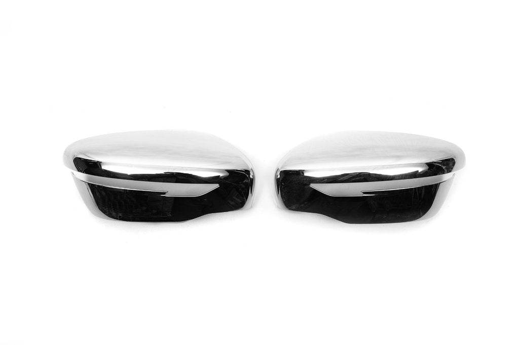 Covers for mirrors Chrome (2 pcs, plastic.) for Nissan Qashqai 2014-2021 - Reelken Auto