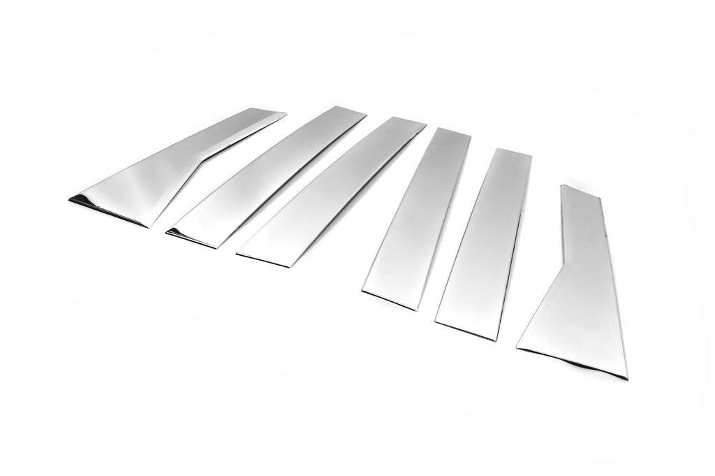 Door pillar molding (6 pieces, stainless.) for Honda CRV 2012-2016 - Reelken Auto