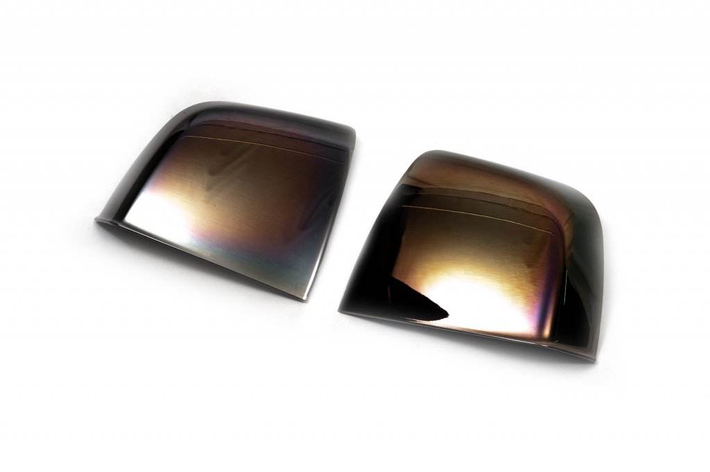 Covers for mirrors Black chrome (2 pieces, plastic) for Opel Combo 2012-2018 - Reelken Auto