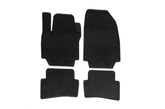 Rubber mats with a border (4 pcs., Polytep) for Renault Captur 2013-2019 - Reelken Auto