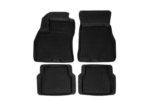 Rubber mats with a border (4 pcs., Polytep) for Fiat Doblo II 2010-2022 - Reelken Auto
