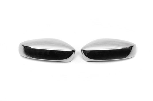 Covers for mirrors without a cut-out for turning (2 pcs., stainless steel) for Skoda Rapid 2012-2019 - Reelken Auto