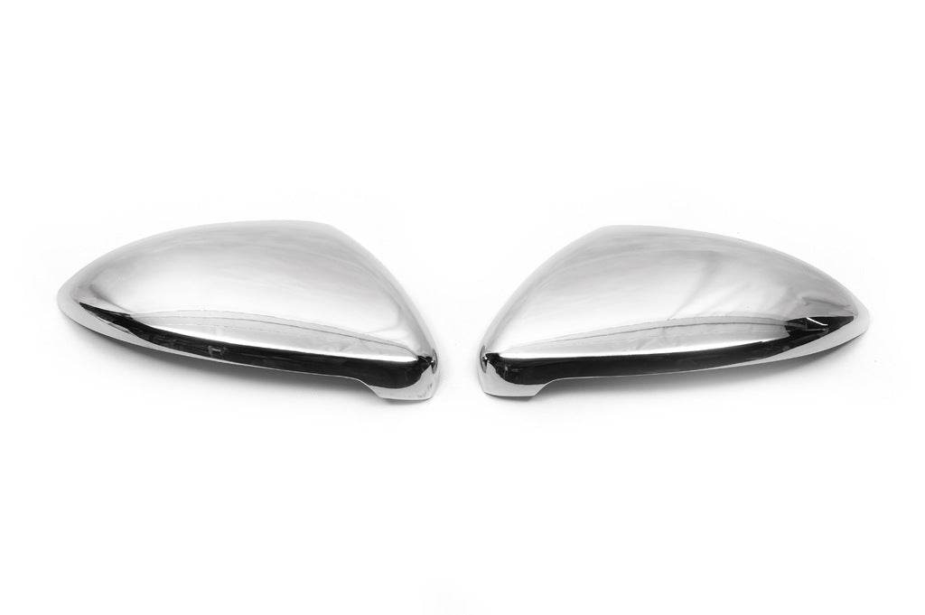 Covers for mirrors (2 pcs, stainless steel) for Volkswagen Golf 7/E-Golf - Reelken Auto
