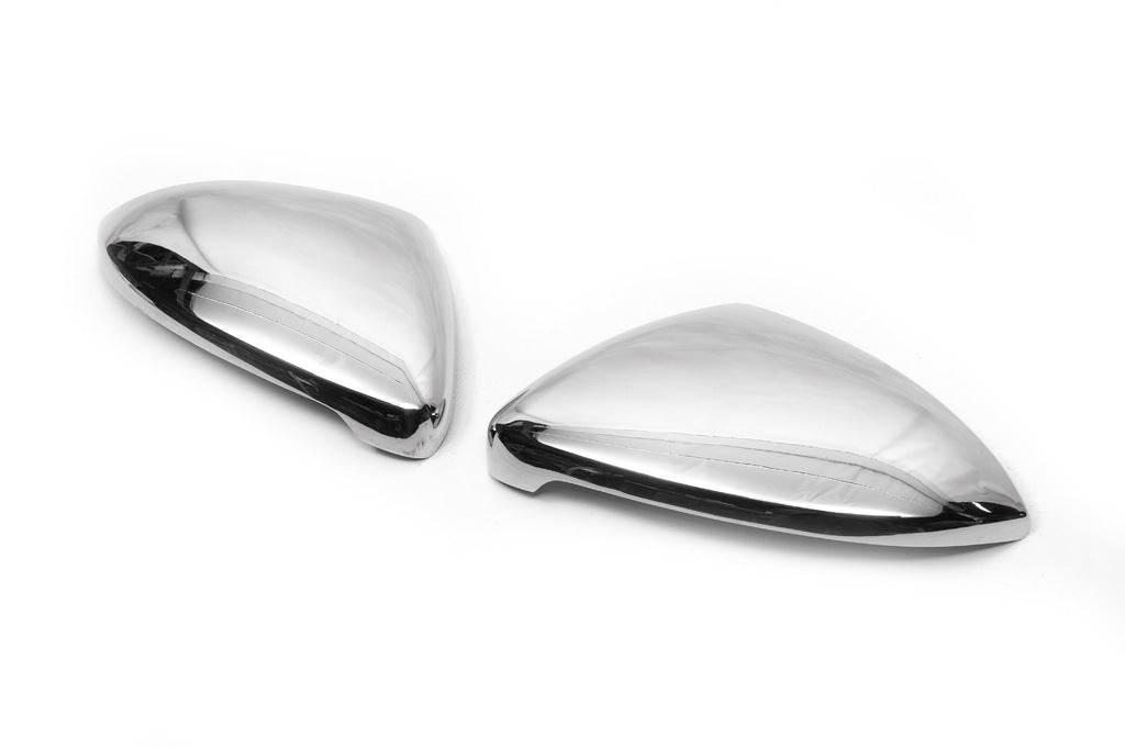 Covers for mirrors (2 pcs, stainless steel) for Volkswagen Golf 7/E-Golf - Reelken Auto