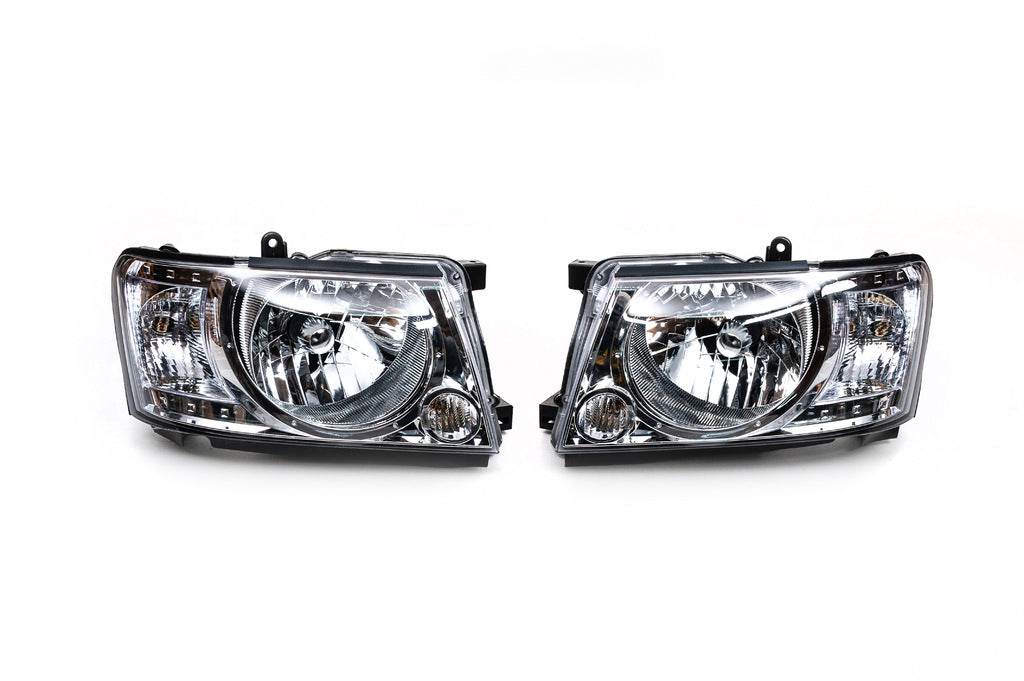 Front optics Safari lights (2004-2008, 2 pcs) for Nissan Patrol Y61 1997-2011 - Reelken Auto