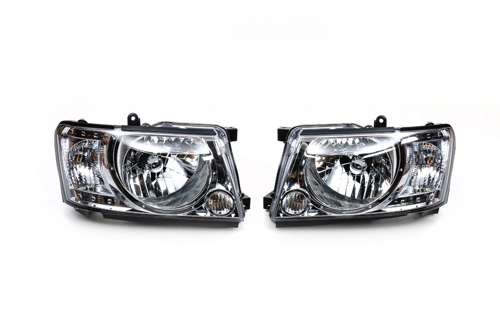 Front headlights Safari clear (2004-2008, 2 pcs) for Nissan Patrol Y61 1997-2011 - image 2