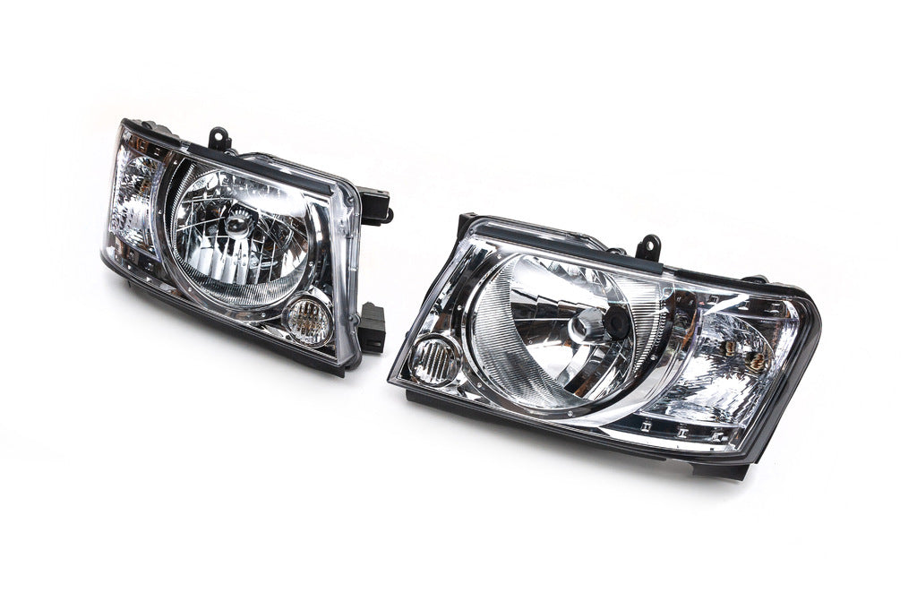 Front headlights Safari clear (2004-2008, 2 pcs) for Nissan Patrol Y61 1997-2011 - image 3