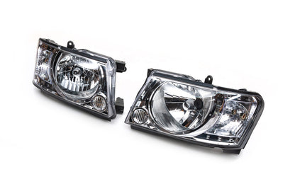 Front headlights Safari clear (2004-2008, 2 pcs) for Nissan Patrol Y61 1997-2011 - image 3