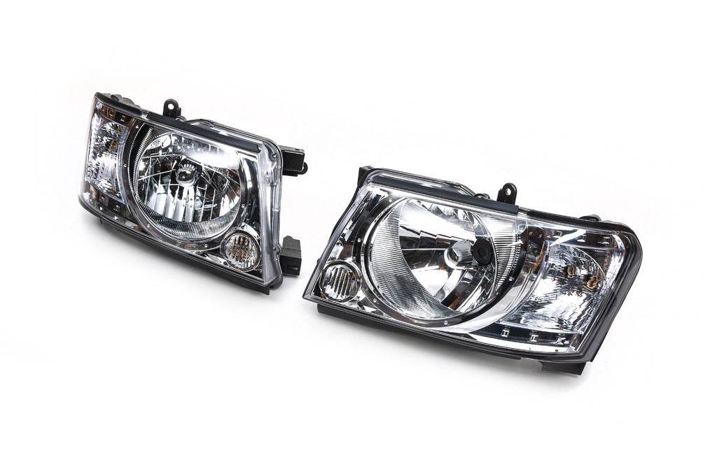 Front optics Safari lights (2004-2008, 2 pcs) for Nissan Patrol Y61 1997-2011 - Reelken Auto