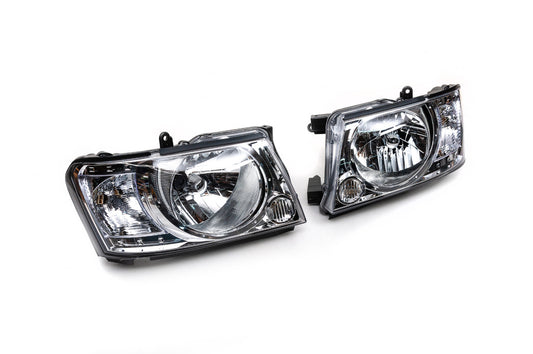 Front headlights Safari clear (2004-2008, 2 pcs) for Nissan Patrol Y61 1997-2011 - image 1
