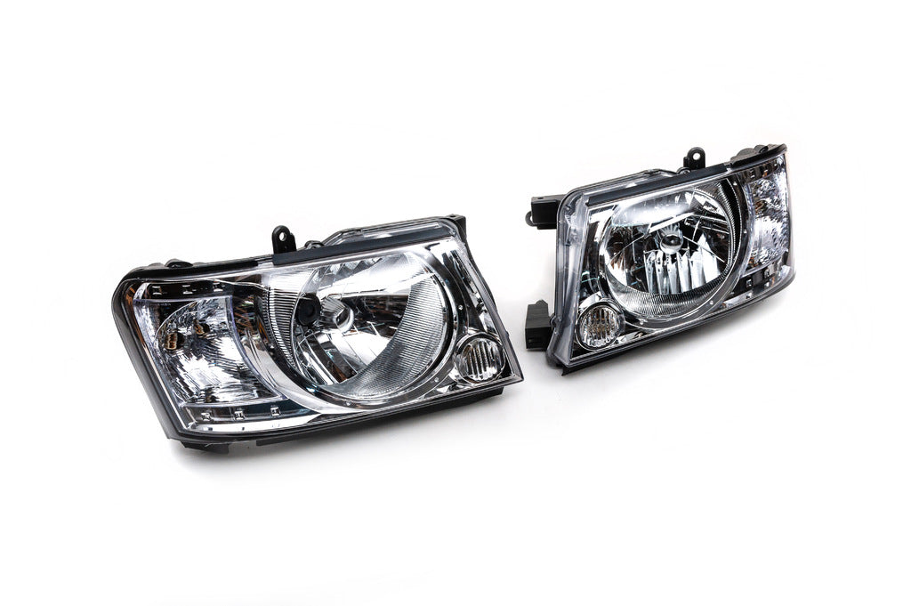 Front headlights Safari clear (2004-2008, 2 pcs) for Nissan Patrol Y61 1997-2011 - image 1