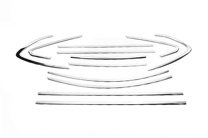 Full glass bezel (Sedan, 12 pieces, stainless steel) for Opel Astra J 2009-2015 - Reelken Auto